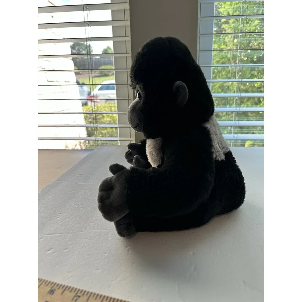 Wildlife Tree Gorilla Plush Stuffed Animal Black Gray Soft Monkey Ape 9